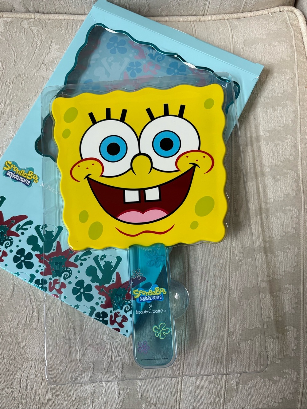 Beauty Creations SpongeBob SquarePants Handheld Makeup Mirror BNIB